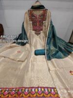 Shimmer Self design Silk full fabic - Image 4