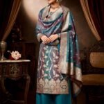 Banarasi Cotton Silk Multi Dyeing Suit