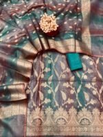 Banarasi Cotton Silk Multi Dyeing Suit - Image 2