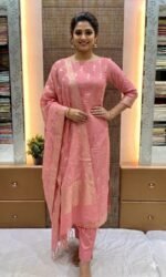 Banarasi Silk golden and silver Zari