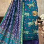 Silk kurta with pichwai print