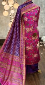 Silk kurta with pichwai print - Image 4