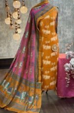Silk kurta with pichwai print