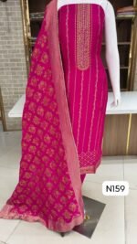 Pure silk suits with beautiful self weaving