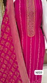 Pure silk suits with beautiful self weaving - Image 2