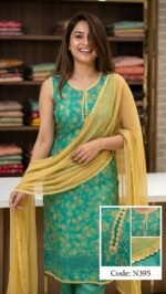 Soft twill silk dress material - Image 3