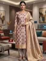 Premium Banarasi Mal Cotton Suit - Image 4