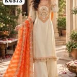 Pure silk suit with heavy handwork