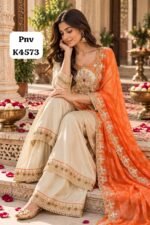 Pure silk suit with heavy handwork - Image 2