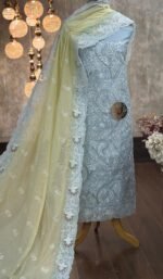 Mal chanderi kurta & dupatta - Image 3
