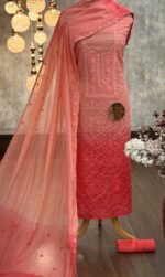 Mal chanderi embroidered kurta & dupatta - Image 4