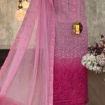 Mal chanderi embroidered kurta & dupatta