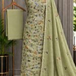 Mal chanderi silk with embroidery