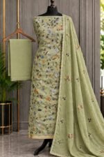 Mal chanderi silk with embroidery