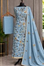 Mal chanderi silk with embroidery - Image 4