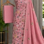 Mal chanderi silk with embroidery