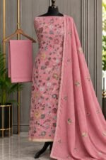 Mal chanderi silk with embroidery - Image 3