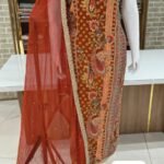 Party wear soft crep silk suits