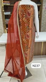 Party wear soft crep silk suits - Image 4