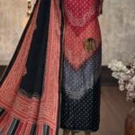 Gajji silk bandhni printed