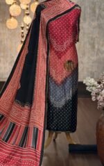Gajji silk bandhni printed