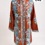 Kashmiri long silk aari coat