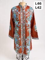 Kashmiri long silk aari coat - Image 6