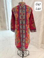 Kashmiri long silk aari coat - Image 5