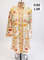 Kashmiri long silk aari coat - Image 4