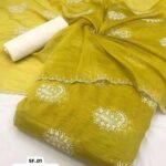 Viscose mull chanderi designer
