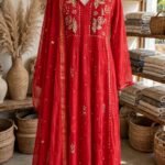 Hand Embroidered chikankari mul suit