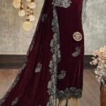 Crush velvet kurta & dupatta