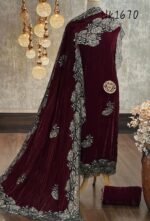 Crush velvet kurta & dupatta - Image 5