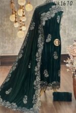 Crush velvet kurta & dupatta - Image 5