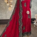Crush velvet kurta & dupatta