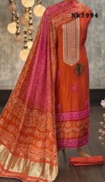 Gajji silk bandhani suit - Image 5