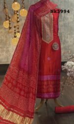 Gajji silk bandhani suit
