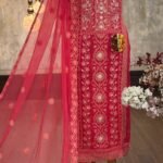 Georgette embroidered Luckhnavi kurta