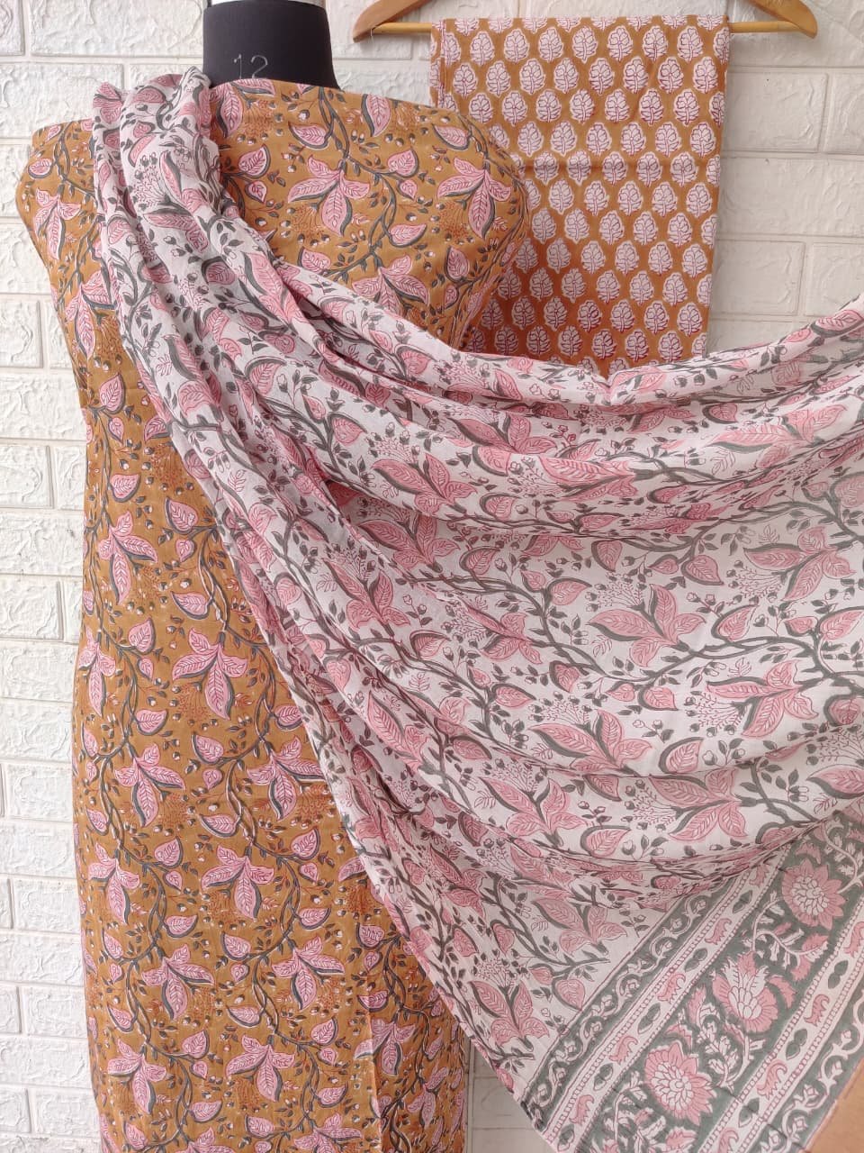 Hand Block Printed Premium Cotton Suits5 Hand Block Printed Premium Cotton Suits - Image 1