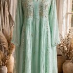 Hand Embroidered chikankari mul suit