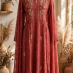 Hand Embroidered chikankari mul suit