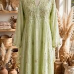 Hand Embroidered chikankari mul suit