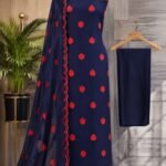 Pure Rayon cotton with heart embroidery work