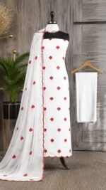 Pure Rayon cotton with heart embroidery work - Image 6