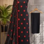 Pure Rayon cotton with heart embroidery work
