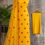 Pure Rayon cotton with heart embroidery work