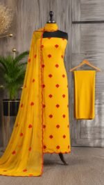 Pure Rayon cotton with heart embroidery work - Image 3