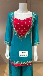 Pure georgette top with heavy real mirror - Image 2