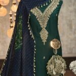 Russian silk embroidered kurta suit
