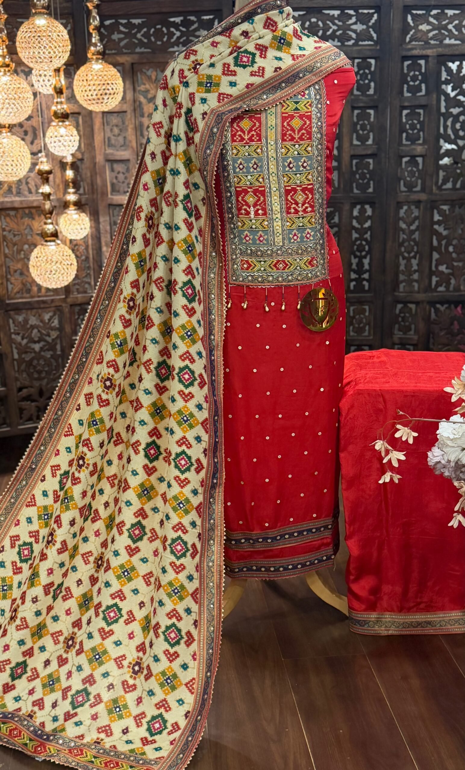 Soft gajji Silk Shirt with Patola Soft gajji Silk Shirt with Patola (Copy) - Image 1